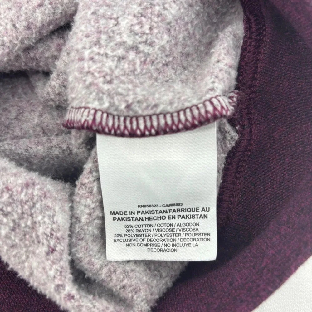 Vintage Nike Full Zip Womens XS Plum Heather Shawl Collar Fleece‎ Blue Label